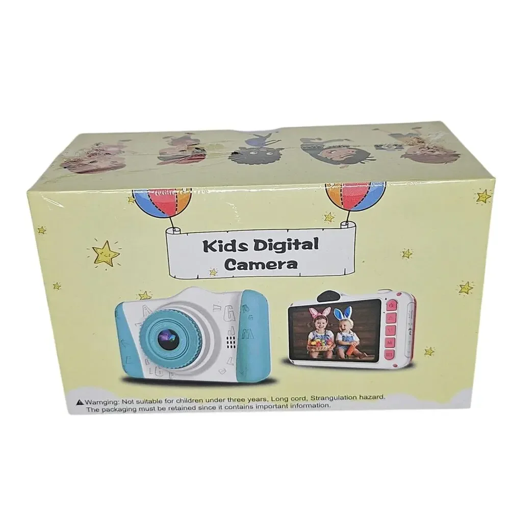 Kids Digital Camera X8 Pink Red White 1080P Rechargeable Travel Photo and Video